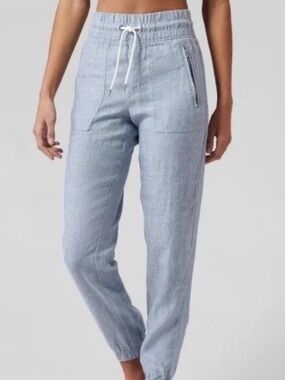 Athleta Cabo 100% Linen Jogger Pants